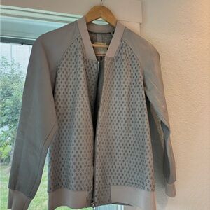 Rebecca Taylor Gray Patterned Leather Jacket